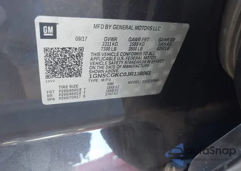 2018 Chevrolet Suburban Ls from USA, damaged, VIN 1GNSCGKC0JR138061